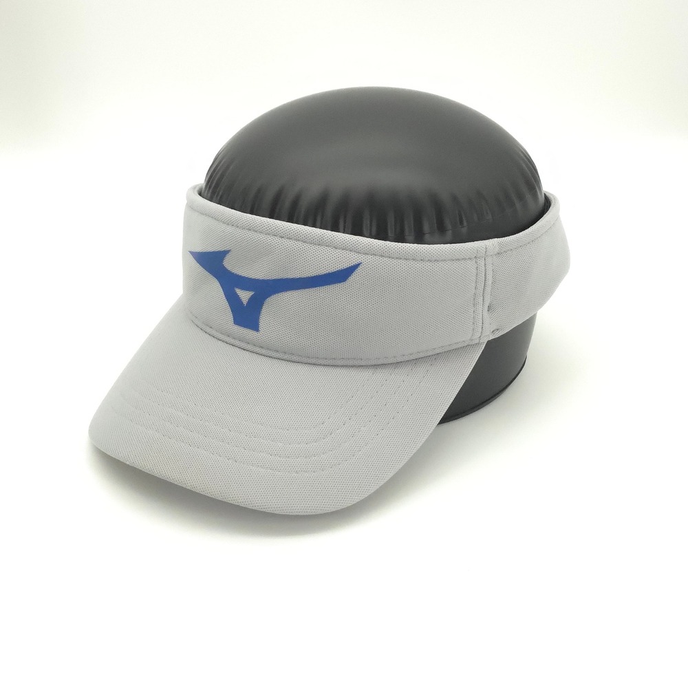 Mizuno Golf Visor Mens Strap Back Gray Blue Flexfit 110 Moisture Wicking